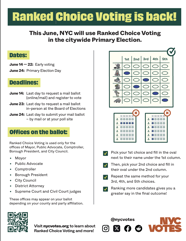 One page flyer detailing ranked choice voting